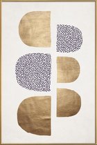 JUNIQE - Poster met kunststof lijst Geometric Abstracta -13x18 /Ivoor