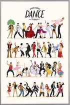 JUNIQE - Poster met kunststof lijst Everybody Dance Now -13x18