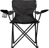 Abbey Camp – Chaise de camping – Chaise pliante – Noire