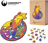 Luminero™  Houten Vos Jigsaw Puzzel - A5 Formaat Jigsaw - Unieke 3D Puzzels - Huisdecoratie - Wooden Puzzle - Volwassenen & Kinderen - Incl. Houten Doos