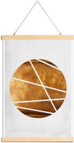 JUNIQE - Posterhanger Circle -30x45 /Bruin & Wit