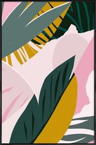 JUNIQE - Poster met kunststof lijst Shady Palms -13x18 /Kleurrijk