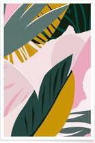 JUNIQE - Poster Shady Palms -13x18 /Kleurrijk