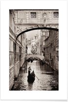 JUNIQE - Poster Gondel in Venetië -30x45 /Bruin & Ivoor