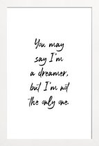 JUNIQE - Poster in houten lijst A Dreamer -40x60 /Wit & Zwart