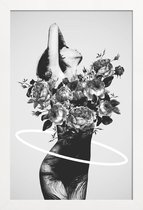JUNIQE - Poster met houten lijst Only You -13x18 /Grijs & Wit