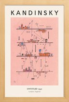 JUNIQE - Poster met houten lijst Kandinsky - Untitled -13x18 /Ivoor &