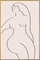 JUNIQE - Poster met kunststof lijst Form II -20x30 /Roze & Zwart
