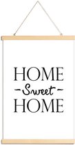 JUNIQE - Posterhanger Home Sweet Home -30x45 /Wit & Zwart