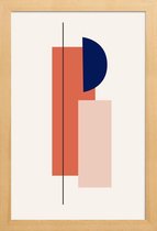 JUNIQE - Poster in houten lijst Column -20x30 /Kleurrijk