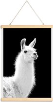 JUNIQE - Posterhanger Llama -40x60 /Wit & Zwart