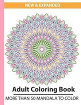 New & Expanded adult coloring book more than 50 mandala to color