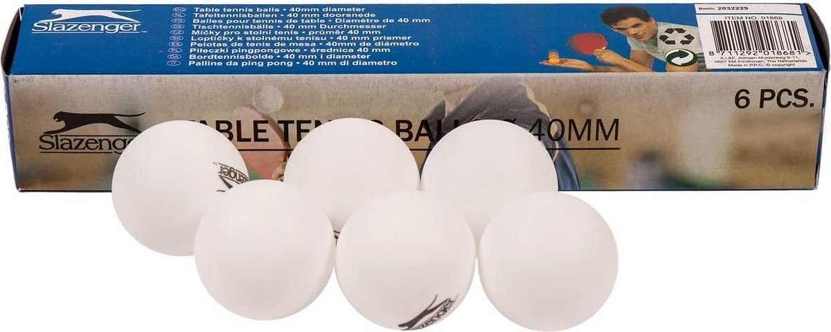 Tafeltennis - Set - Slazenger - Pingpong - 2 Betjes - 8 Ping pong ballen |  bol.com