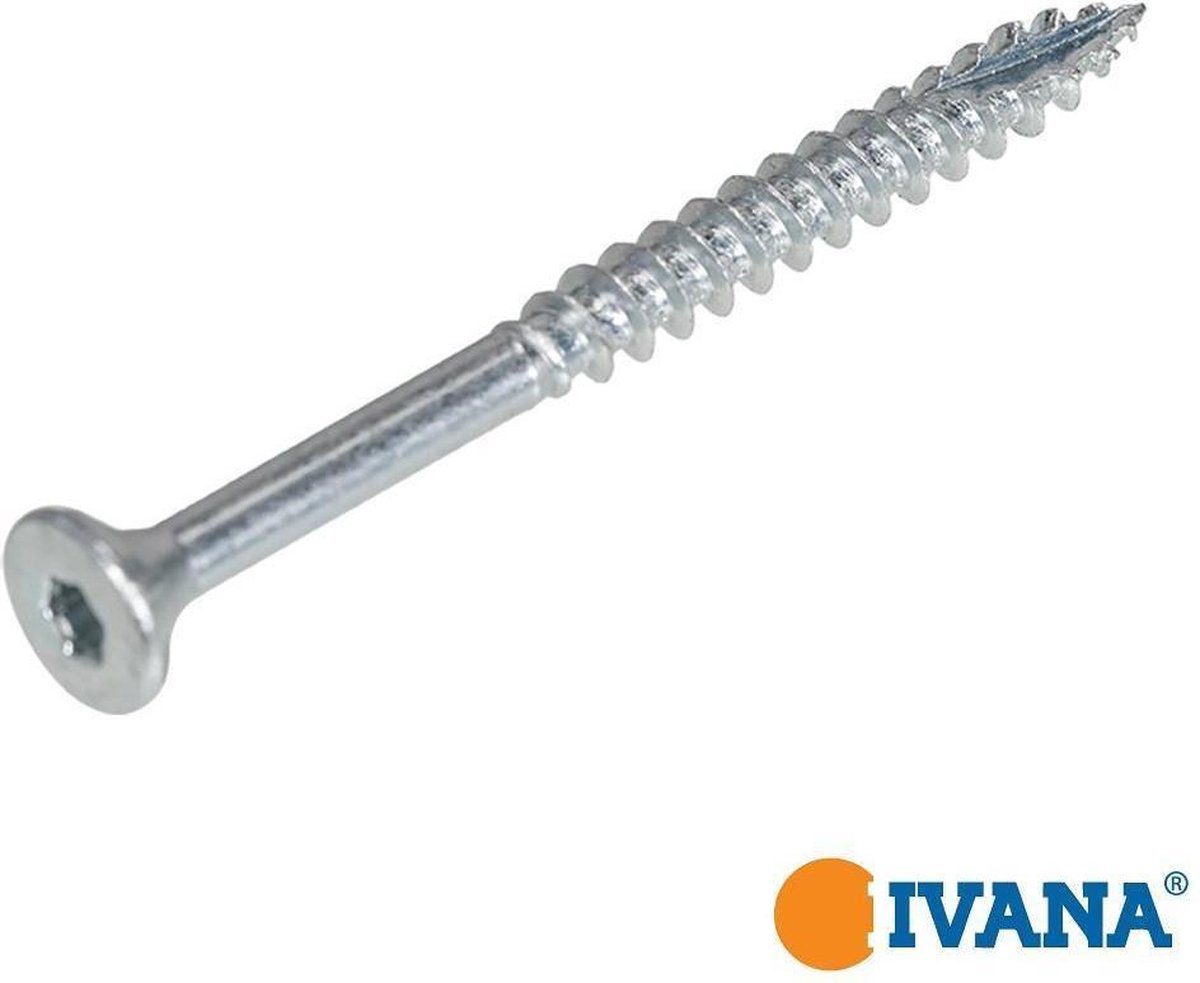 Ivana schroeven verzinkt TORX TX-20 platverzonken kop 4 x 70 mm 200 stuks