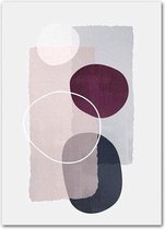 Abstract Geometric Poster 3 - 15x20cm Canvas - Multi-color