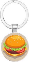 Akyol - Hamburger Sleutelhanger - Hamburger - Hamburger liefhebber - Leuk kado voor iemand die van hamburgers houd - 2,5 x 2,5 CM