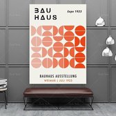 Bauhaus Weimar Art Exhibition 1923 Poster Red - 15x20cm Canvas - Multi-color