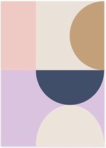Bauhaus Abstract Poster 4 - 15x20cm Canvas - Multi-color
