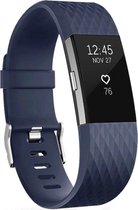 YPCd® Siliconen bandje - Fitbit Charge 2 - Donkerblauw - Small