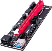 PCIe Riser versie 9.0 - videokaart uitbreiding - PCI-e riser extender - GPU adapter - riserkabel - molex - sata power - mining rig