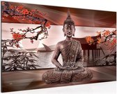 Diamond Painting Volwassenen - Buddha - 50x30 cm - Hobbypakket - Vierkante steentjes - Volledig te bedekken