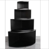SAFE Elegante hoekplanken - zwart - set van 4 wandrekken met verschillende afmetingen
