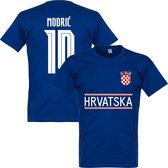 Kroatië Modric Team T-Shirt 2021-2022 - Blauw - L