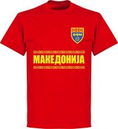 Macedonië Team T-Shirt - Rood - Kinderen - 128