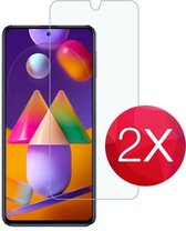2X Screen protector - Tempered glass screenprotector voor Samsung Galaxy M20  -  Glasplaatje voor telefoon - Screen cover - 2 PACK