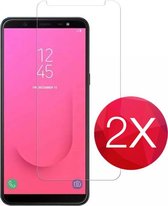 2X Screen protector - Tempered glass screenprotector voor Samsung Galaxy J8 2018  -  Glasplaatje voor telefoon - Screen cover - 2 PACK