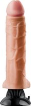 Real Feel Deluxe - zuignap dildo - dildo vibrator - dildo vrouwen - dildo mannen - dildo anaal - dildo xxl  - 21,3 cm - 5.6 cm doorsnede - blank - werkt op 2 aa batterijen - met zuignap - nr 