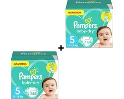 Pampers Baby-Dry Luiers - Maat 5 - 288 Stuks - Maandbox - Voordeelverpakking