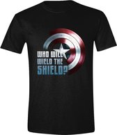 The Falcon and the Winter Soldier Wield The Shield T-Shirt Zwart