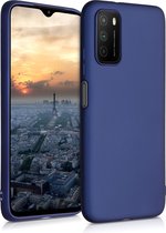 kwmobile telefoonhoesje voor Xiaomi Poco M3 - Hoesje voor smartphone - Back cover in metallic blauw