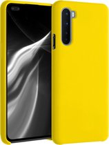 kwmobile telefoonhoesje voor OnePlus Nord - Hoesje met siliconen coating - Smartphone case in stralend geel