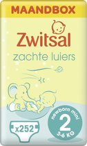 Bol.com Zwitsal Luiers Mini - Maat 2 - 252 stuks - Voordeelverpakking aanbieding