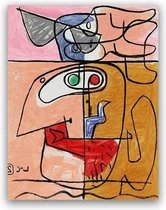 Vintage Le Corbusier Exhibition Poster 2 - 60x80cm Canvas - Multi-color