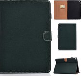Voor iPad 10.2 inch effen kleur horizontale flip lederen tas met houder & kaartsleuven & pennensleuf & slaap / wekfunctie (groen)