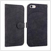 Voor iPhone 6s Plus Pressed Printing Pattern Horizontale Flip PU lederen tas, met houder & kaartsleuven & portemonnee & & lanyard (zwart)