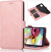 Voor Samsung Galaxy A71 Retro Magnetische Sluiting Horizontale Flip Leren Case met Houder & Kaartsleuven & Fotolijst & Portemonnee (Rose Goud)