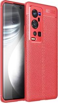 Voor vivo X60 Pro + 5G Litchi Texture TPU schokbestendig hoesje (rood)