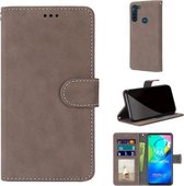 Voor Motorola Moto G8 Power Retro Frosted Horizontale Flip PU lederen tas met houder & kaartsleuven & portemonnee & fotolijst (bruin)