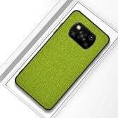 Voor Xiaomi Poco X3 NFC schokbestendige stoffen textuur PC + TPU beschermhoes (groen)
