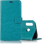 Crazy Horse Texture Horizontale Flip Leren Case met Houder & Kaartsleuven & Portemonnee & Fotolijst voor Huawei Honor 10 lite (Blauw)