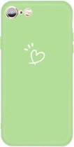 Voor iPhone 6s / 6 Three Dots Love-heart Pattern Colorful Frosted TPU telefoon beschermhoes (groen)