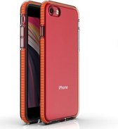 Voor iPhone SE 2020 TPU tweekleurige schokbestendige beschermhoes (oranje)