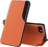 Zijdisplay Magnetisch schokbestendig horizontaal lederen flip-hoesje met houder voor iPhone 6 & 6s / 7/8 / SE 2020 (oranje)
