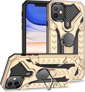 Voor iPhone 11 Armor Knight Series 2 in 1 PC + TPU beschermhoes met ringhouder (goud)