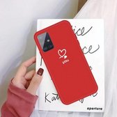 Voor Galaxy A51 Love Heart You Pattern Frosted TPU beschermhoes (rood)