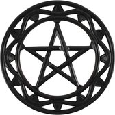 Something Different Muurdecoratie Black Wooden Pentagram Zwart